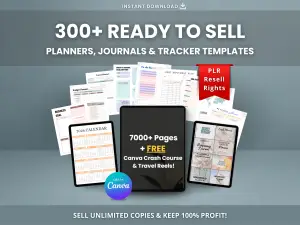 Canva Templates, Planners, Trackers & Journals with PLR/MRR